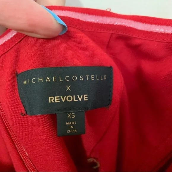 Michael Costello x Revolve Erika Dress in Red Lace sz XS - Picture 6 of 8